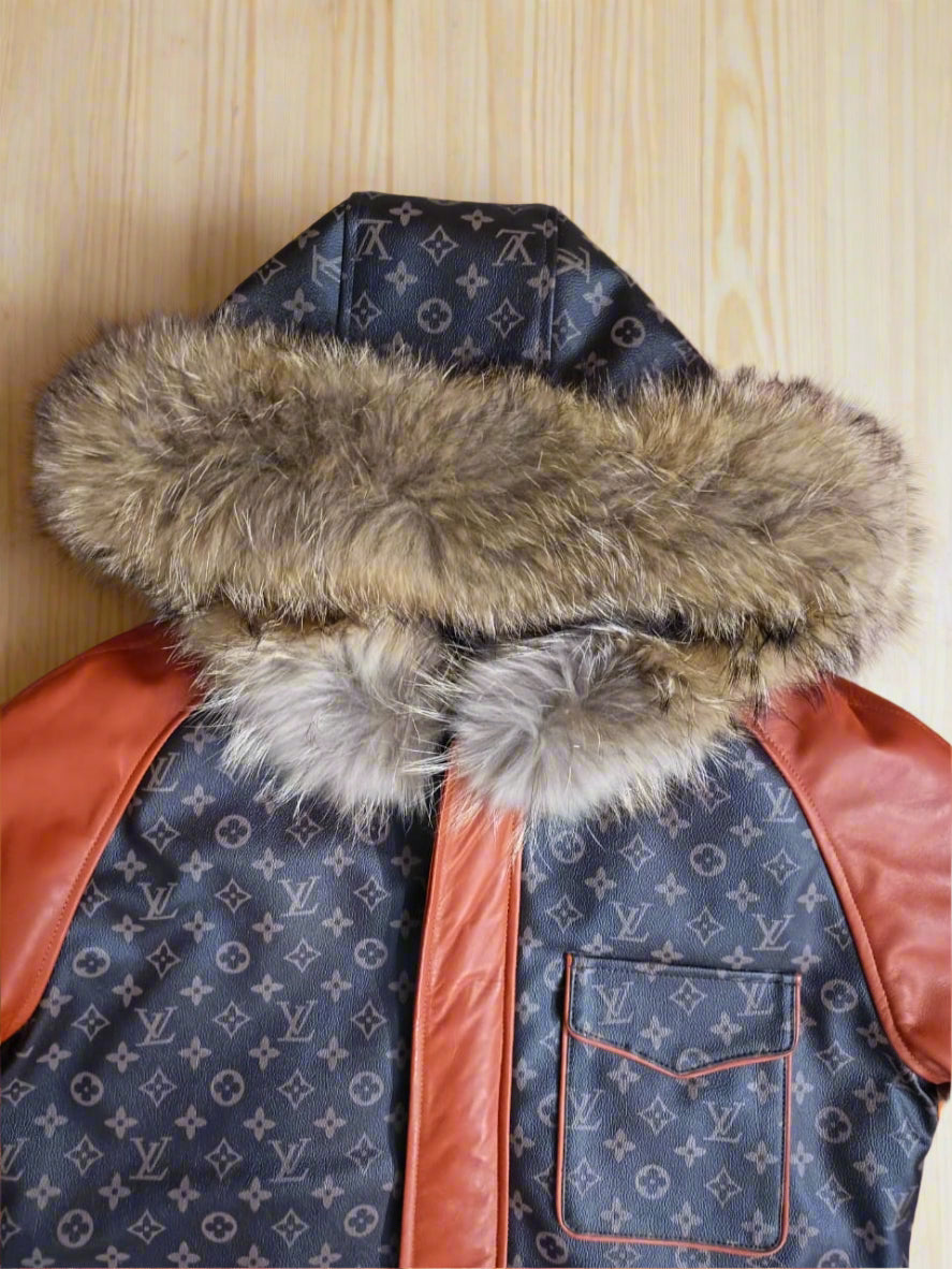 Short Winter Coat With Fur Hood