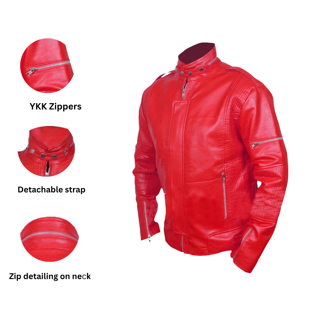 Daft Punk Red Leather Jacket