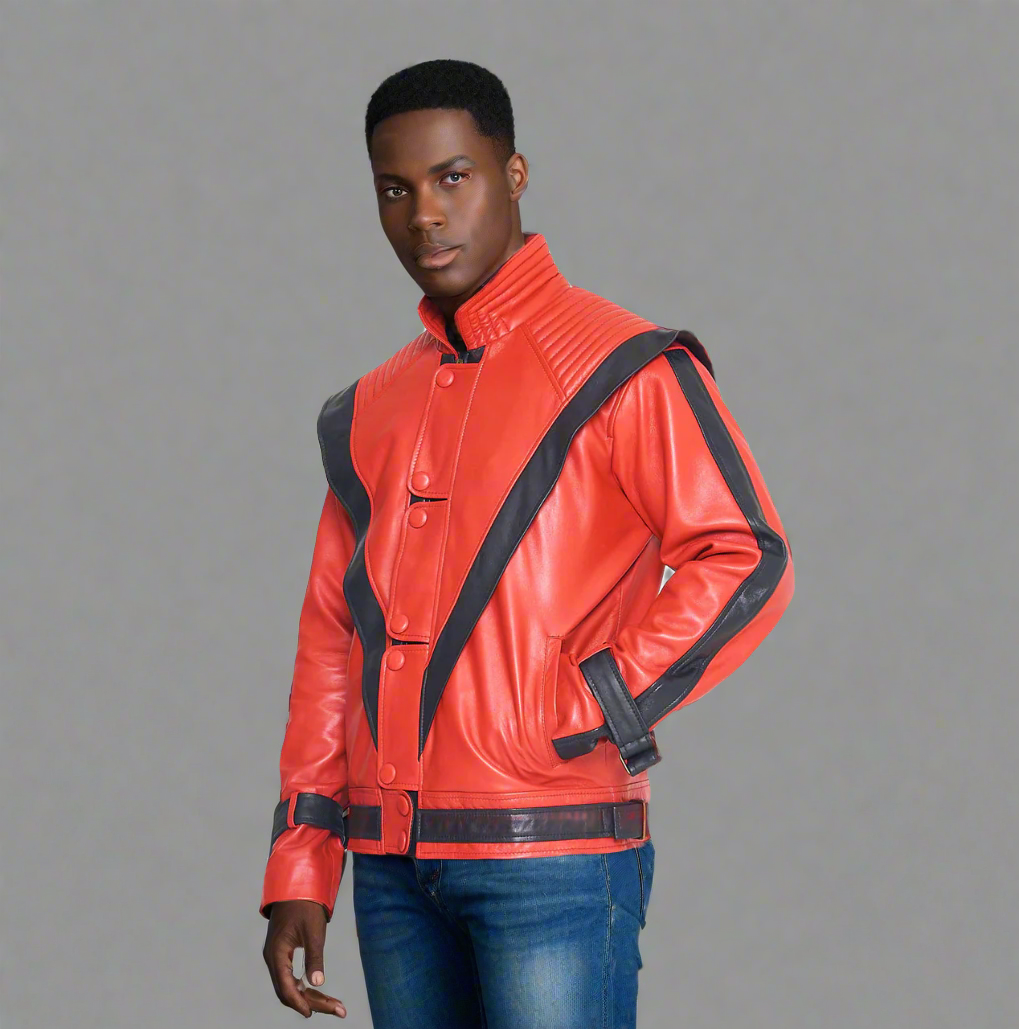 Michael Jackson Red Thriller Leather Jacket