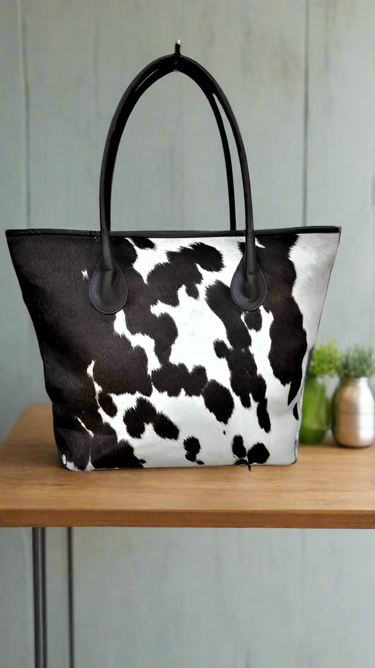 Cowhide Leather Tote Bag
