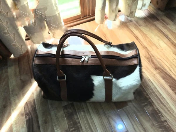 Customize Cowhide Leather Duffel Bag