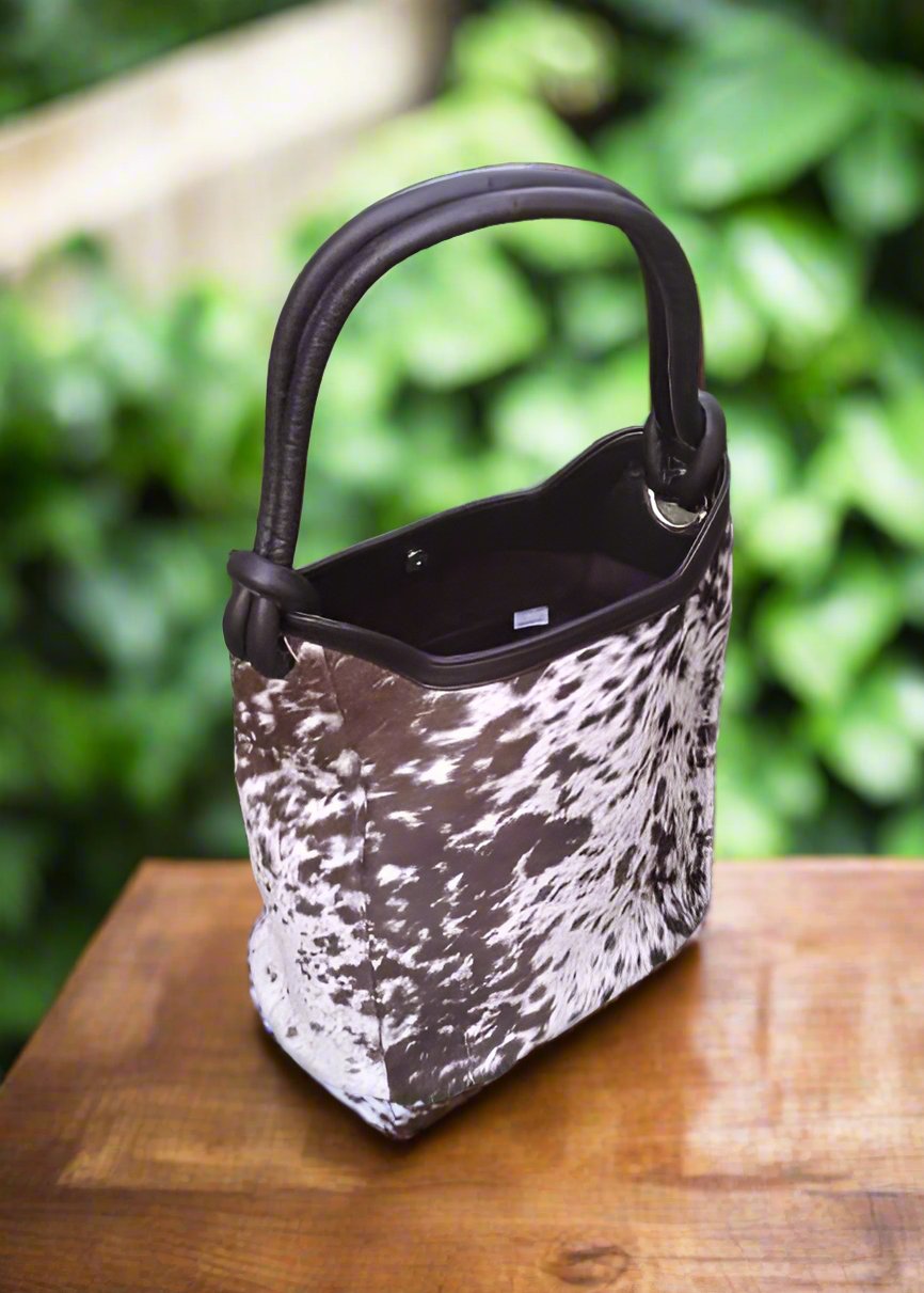 WOMEN COWHIDE BUCKET BAG - MONIS -