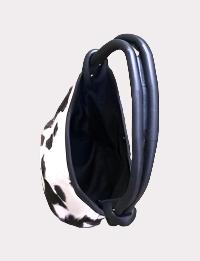 WOMEN COWHIDE BLACK BUCKET BAG - MONIS -
