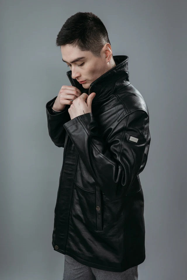 oversized jacket men leather jacket black beggy jacket black oversized jacket l