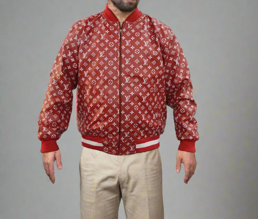 red lv jacket men mens real leather jacket red leather jacket men red bomber jacket men