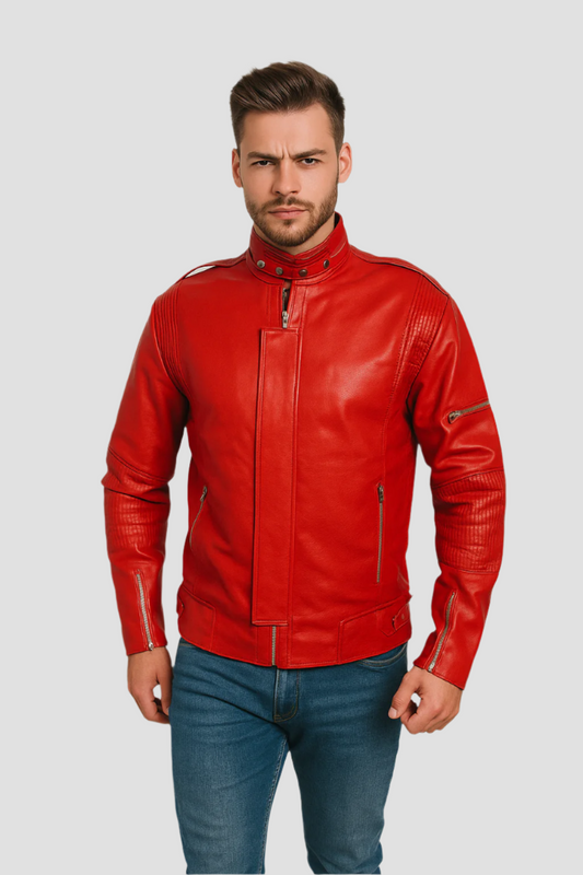 Daft Punk Red Leather Jacket