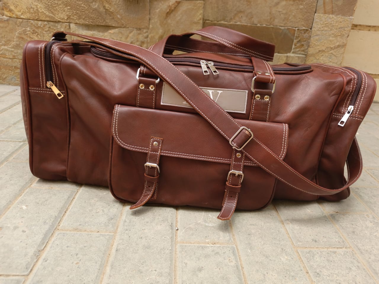 brown leather duffel bag leather carry on bag luggage bag large duffel for men camping bag gym bag or men 
