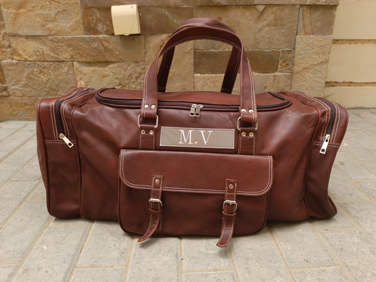 brown leather duffel bag leather carry on bag luggage bag large duffel for men camping bag gym bag or men 