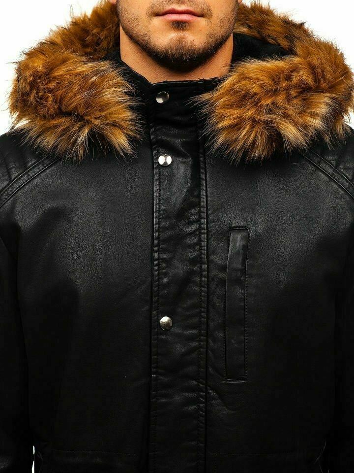 black leather coat for men leather trench coat mens long coat mens hooded coat mens leather jacket black