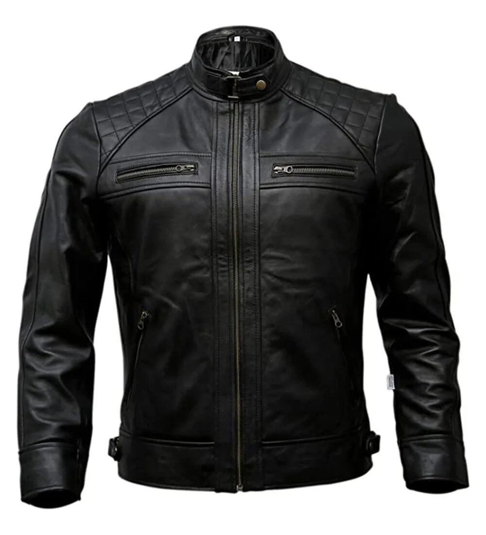 mens leather jacket luxury jacket men black biker jacket men motorcycle jacket men gift for men