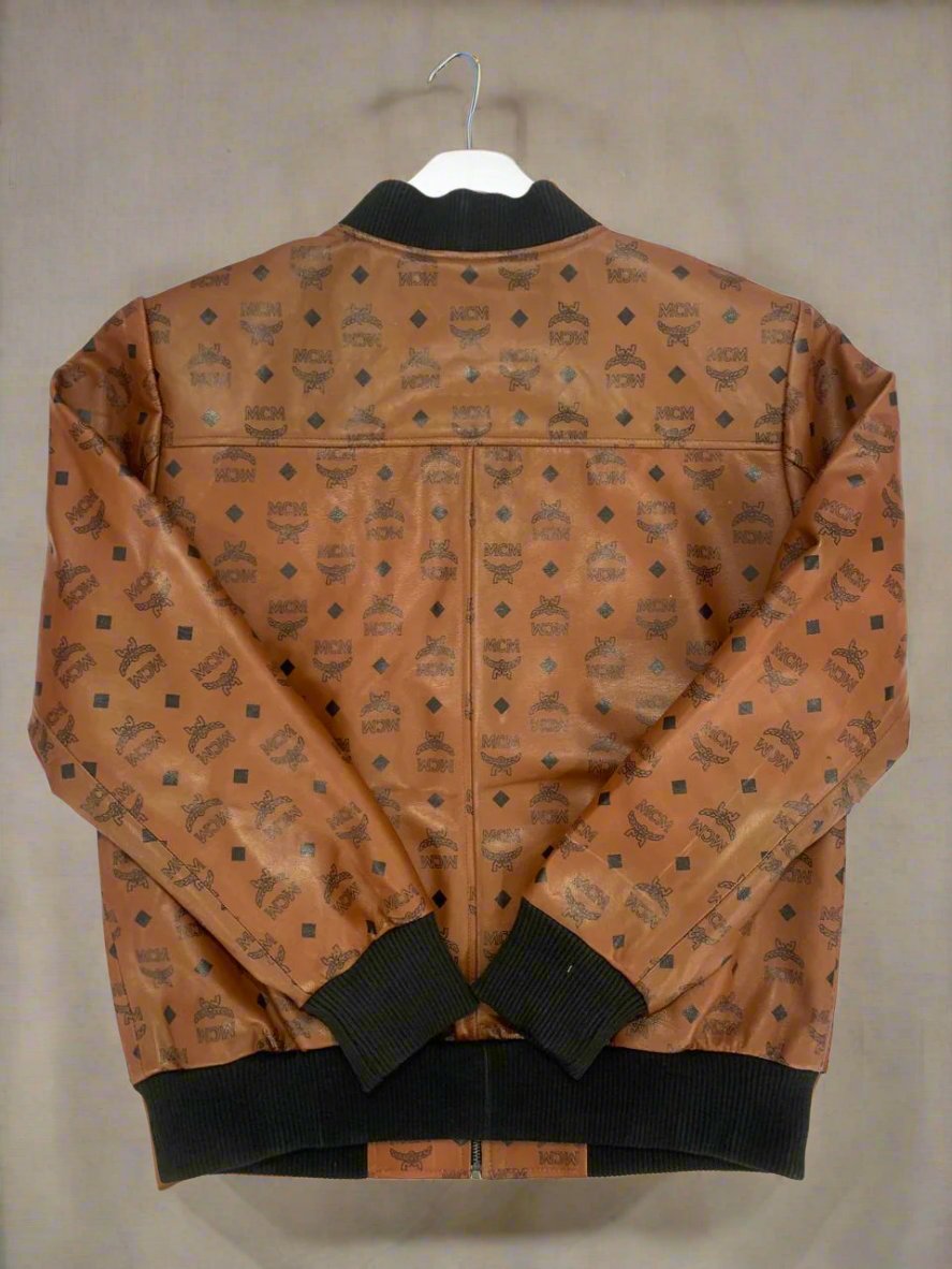 men's brown bomber leather jacket | mcm bomber jacket | designer leather jacket | men aviator leather jacket | fashion leather jacket | red leather jacket | 