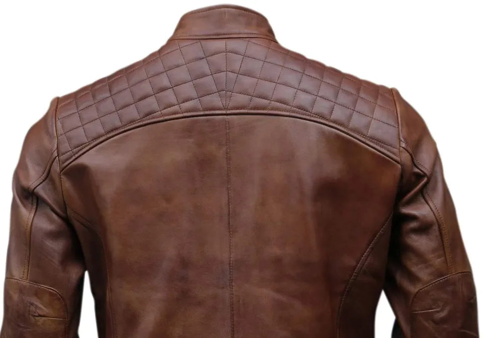 brown leather jacket for men motorcycle leather jacket for men genuine leather jacket men biker jacket men